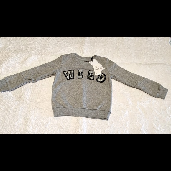 NWT 5T Girls “WILD” Pearl Sweatshirt - Picture 2 of 6